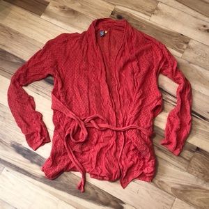 Anthropologie coral cardigan